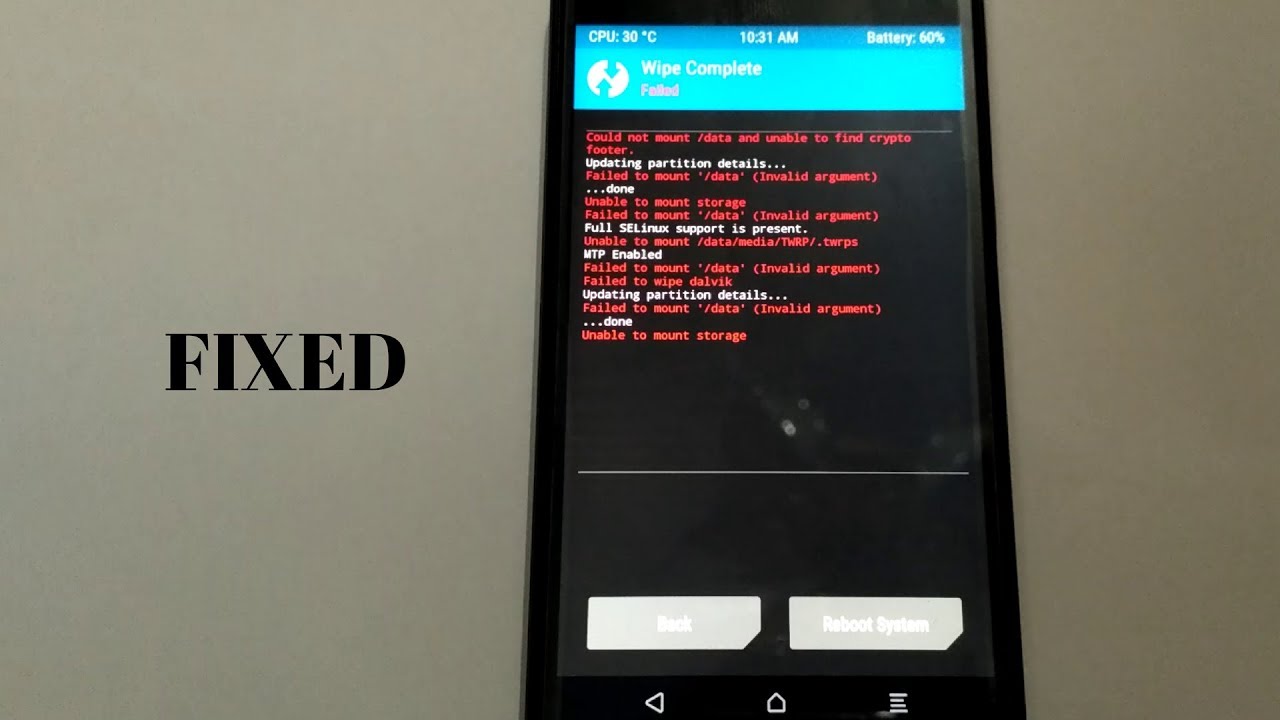 Langkah mudah atasi masalah Failed To Mount System (Invalid Argument) pada Samsung Galaxy J3 Prime via TWRP